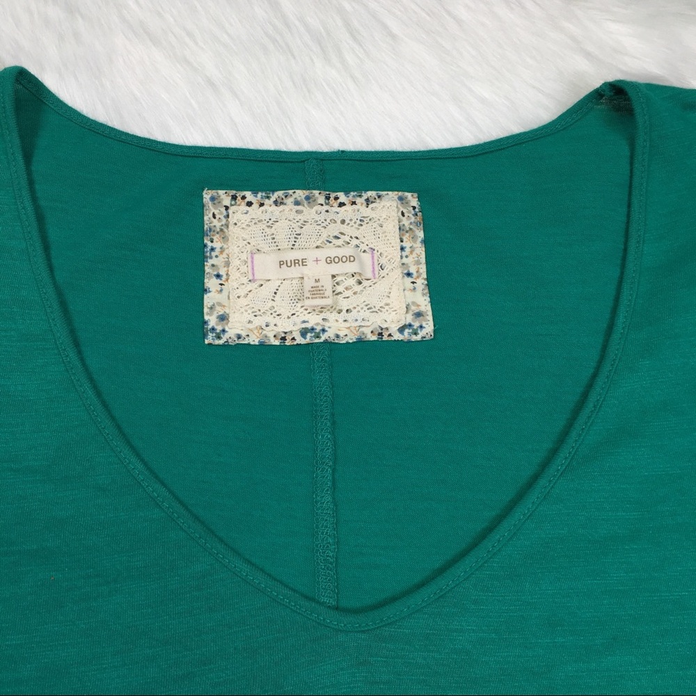 Pure+Good 100% Cotton Green Top size M